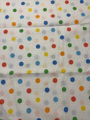Seersucker Fabric Wamsutta Mills Polka Dot Multi Color 7/8” Yds x 44” - Image 1 of 4
