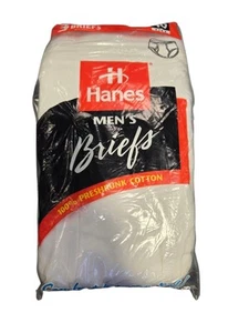 Ropa interior vintage 1997 Hanes calzoncillos para hombre talla 40 paquete de 3 nuevos stock antiguo EE. UU. - Imagen 1 de 4
