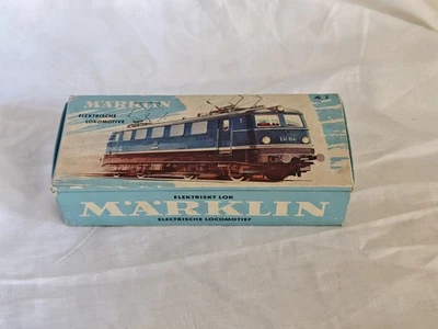 Alte blaue E-Lok MÄRKLIN H0 3037  E41024 Modelleisenbahn H0 in OVP - Bild 1 von 4