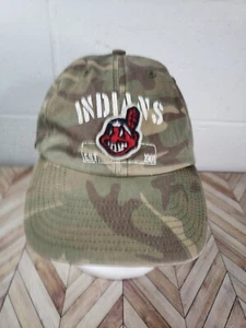 Cleveland Indians '47 Twins Brand Camo Hat Strapback Youth Adjustable Wahoo  - Picture 1 of 8