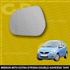 For Vauxhall Agila B wing mirror glass 08-16 Left Passenger side with Blind Spot