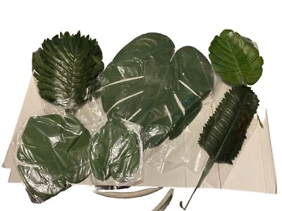 Juego combinado de 84 hojas verdes artificiales mezcla hojas falsas para decoración de boda hágalo usted mismo nuevo Foto 1 de 4