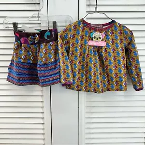 Conjunto Falda Jelly the Pug Talla 2T NUEVO CON ETIQUETAS - Estampado Caballito de Mar Multicolor - Imagen 1 de 3