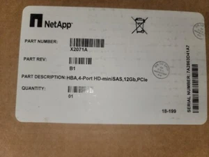 NUEVO Controlador de almacenamiento NetApp 111-03801 4 puertos 12 GB MiniSASHD HBA PCIe X2071A - Imagen 1 de 3