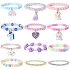 PinkSheep Bracelets for Girl Kids 12PC Jewelry for Little Girl Unicorn Friend...