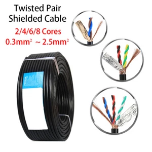2 4 6 8 Core Shielded Twisted Pair Cable Signal Wire Copper RVSP Cord 1/3/5 M - Picture 1 of 23