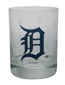 Satin Etch Rocks Glass for Whiskey, Cocktails, Scotch, 14oz (Detroit Tigers) - Picture 1 of 3
