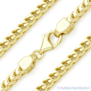 Italia .925 Plata Esterlina GP 5 mm Eslabón Flecha Cadena Franco Pulsera Para Hombre - Imagen 1 de 2