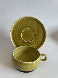 Russel Wright American Modern Cup And Saucer Chartreuse  - Picture 1 of 3