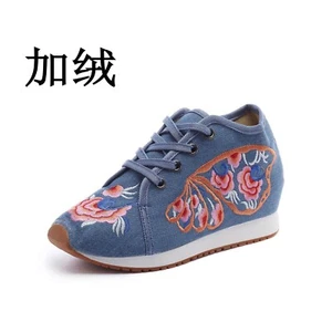 Tenis Mujer Talla 4-9 Zapatos de Lona Algodón Con Cordones Chino Bordado Floral - Imagen 1 de 80