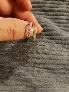 Rose Gold Plated Hoop Earrings - Picture 1 of 3