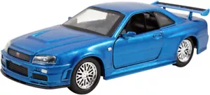 Kyosho Jada 1/32 The Fast and the Furious Nissan Skyline GT-R R34 Blue - Picture 1 of 24