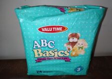 Vintage ABC Basics Baby Diapers  size 3 sealed Pack Of 24