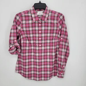 Camisa Vineyard Vines para mujer 4 rosa a cuadros con cachemir manga larga - Imagen 1 de 9