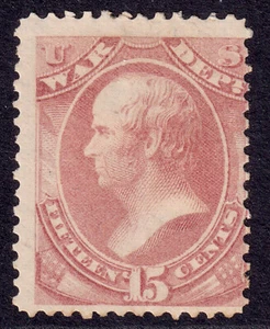 US Scott O90, 1873 Webster 'War', 15c rose, H MINT - Picture 1 of 1