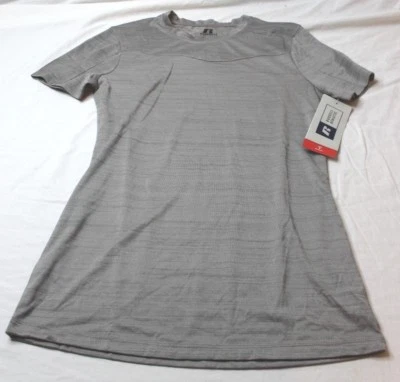 Camiseta Russell Atlética Para Mujer Moda Rendimiento Gris Roca Talla Pequeña Nueva Foto 1 de 3