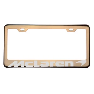 Marco de matrícula cromado oro rosa grabado con láser McLaren acero inoxidable T304 - Imagen 1 de 10