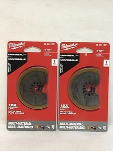 Lot Of (2) Milwaukee Universal Bi-Metal Blade Multi-Material 48-90-1271 - Picture 1 of 3