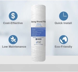 Pack Of 5 Pro Water Parts String Wound Sediment Water Filter 2.5x10" 20 Micron - Picture 1 of 5