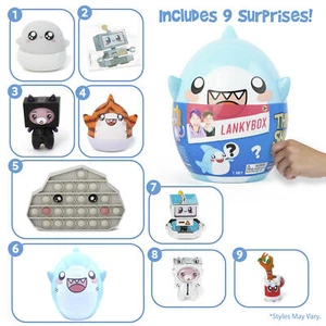 Giant Lankybox Thicc Shark Mystery Figure Set - 9 Pieces Surprise Accessories !! - Picture 1 of 6