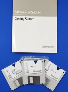 Microsoft MS-DOS 5.0 Floppy Disk Set 3 3.5 Disks Upgrade Version DOS - Photo 1/5