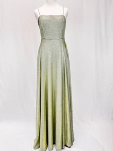 Damen Salbei Silber Bodenlang Ballkleid Brautjungfernkleid Größe S - Bild 1 von 12