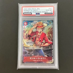PSA 10 Monkey D. Luffy P-001 Campeonato Promo UNA PIEZA Tarjeta Japonesa 2022 - Imagen 1 de 2