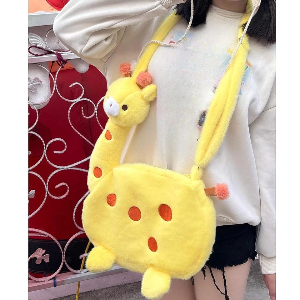 MARKENLOS Giraffe Umhängetasche Satchel Casual für Frauen Mädchen Giraffe Plüsch