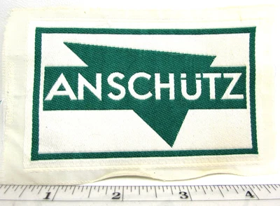 Vintage Anschutz Firearms Patch Ulm Germany Shooting Guns Rifles 1960's Woven - Image 1 of 3