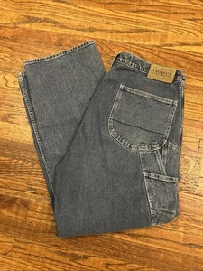 VTG Baggy Nautica Jeans Mens 40x31 Blue Denim Carpenter Skater Raver 90s Y2K - Picture 1 of 11