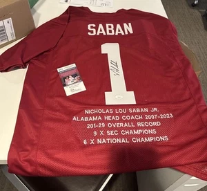 Nick Saban autographed Jersey JSA COA - Picture 1 of 9