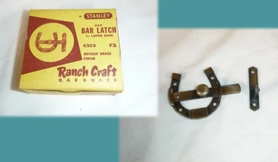 NOS Vtg 50s Stanley Ranch Craft #4303 Cabinet Hardware Bar Latch Horseshoe Shape - Image 1 of 4