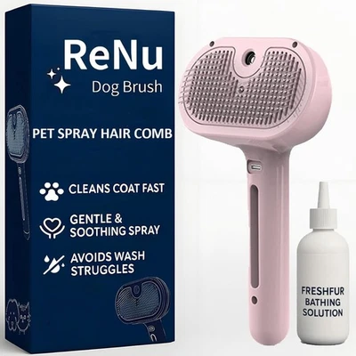 ReNu Dog Brush, Fresh Fur Shower Brush, 3-in-1 Self-Cleaning Steamy Pet Brush - Image 1 of 4