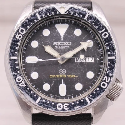 Vintage Seiko Quartz Divers Mens Watch 150m Stainless Steel 7548-7000 Heavy Wear - Image 1 of 4