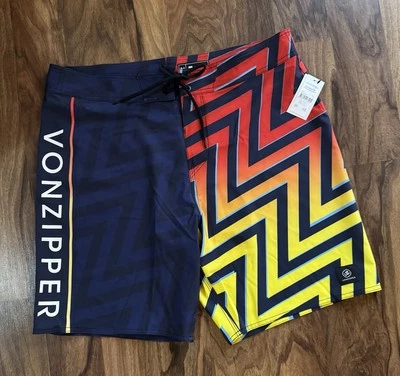 Vonzipper Board Shorts - Men’s Size 34 - New With Tags - Polyester / Spandex  - image 1 of 3