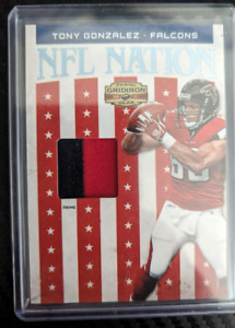 Tony Gonzalez Game Worn Jersey Patch /50 2011 Gridiron Gear NFL Nation Falcons 