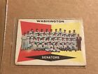 1960 Topps Baseball Card #43 Washington Senators Team - Ex - Corner Wear 