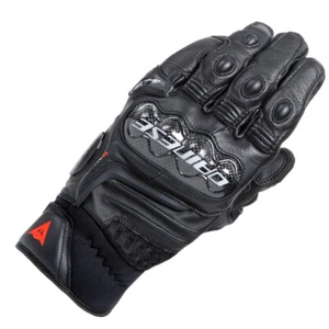 Dainese Carbon 4 Short Leather Motorcycle Gloves - Black - Picture 1 of 10