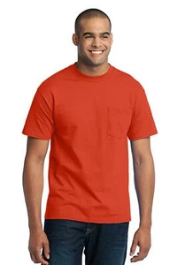 Port & Company PC55PT Mens Big & Tall Short Sleeve Core Blend Pocket T-Shirt - Picture 1 of 22