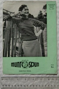 Vintage: Munrospun 6767 striped dolman jersey, fairytex, 36 inch bust - Picture 1 of 1