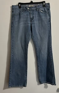 Levis 504 Jeans Womens 10M  Slouch Flare Blue Denim Pants  Light Wash - Picture 1 of 7