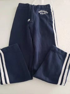 Abercrombie & Fitch Sweatpants Navy Blue Spell Out Logo Youth Kids MEDIUM COTTON - Picture 1 of 5