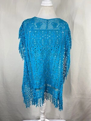 TRESKA Collections Small S Poncho Caftan Bohemian Ethnic New with tag NWT $66 - Image 1 of 4