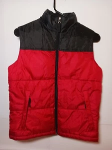 Steve & Barrys Double Down Puffer Vest Women's Size M Red/Black - Picture 1 of 11
