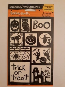 VTG⭐Halloween 🎃Glow~in~the~Dark🕷 Sticker Sheet American Greetings Fluorescent! - Picture 1 of 2