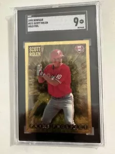 Scott Rolen 1995 Bowman RC Gold Foil #271 SGC 9 Phillies Hall of Famer - Picture 1 of 2