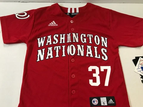 Washington Nationals MLB Adidas Name & Number Jersey Strasburg # 37 Youth Large Cover