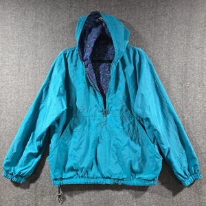 Vintage 90’s Nike Windbreaker Jacket Women's Size L Reversible Center Swoosh - Picture 1 of 8