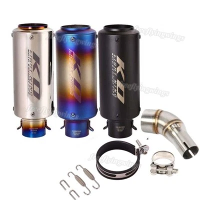 For Yamaha YZF R3 R25 MT03 MT25 2016-2025 Mid Pipe Slip On 51mm Exhaust Escape - Image 1 of 4