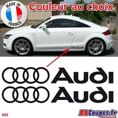 ABCOUPES PUBLICITÉ Stickers Bas de caisse Audi - Autocollants A1 A2 A3 A4 A5 A6 A7 Q3 Q5 Q7 TT -055